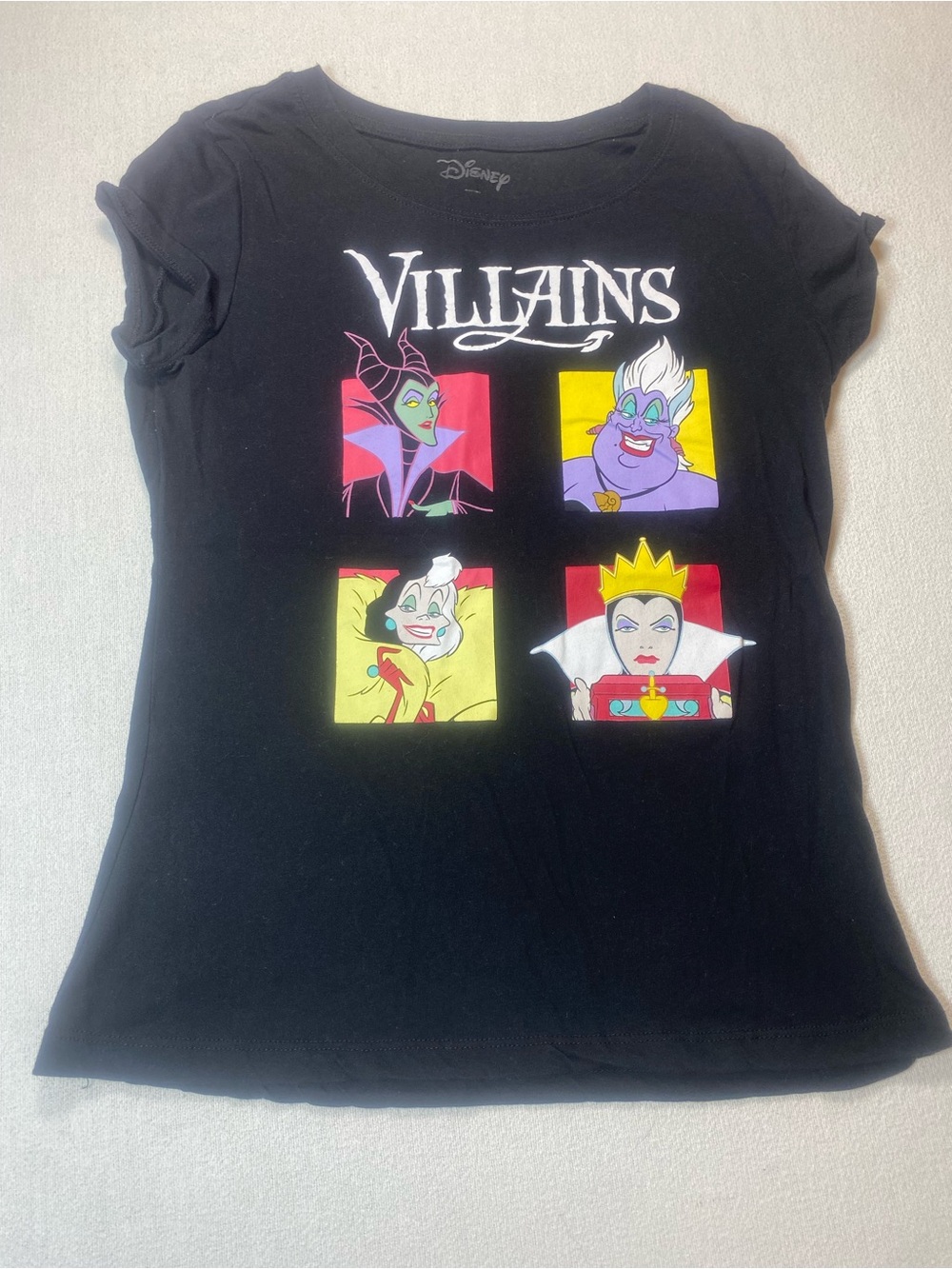 Disney Black Short Sleeve 'Villains' Graphic Tee